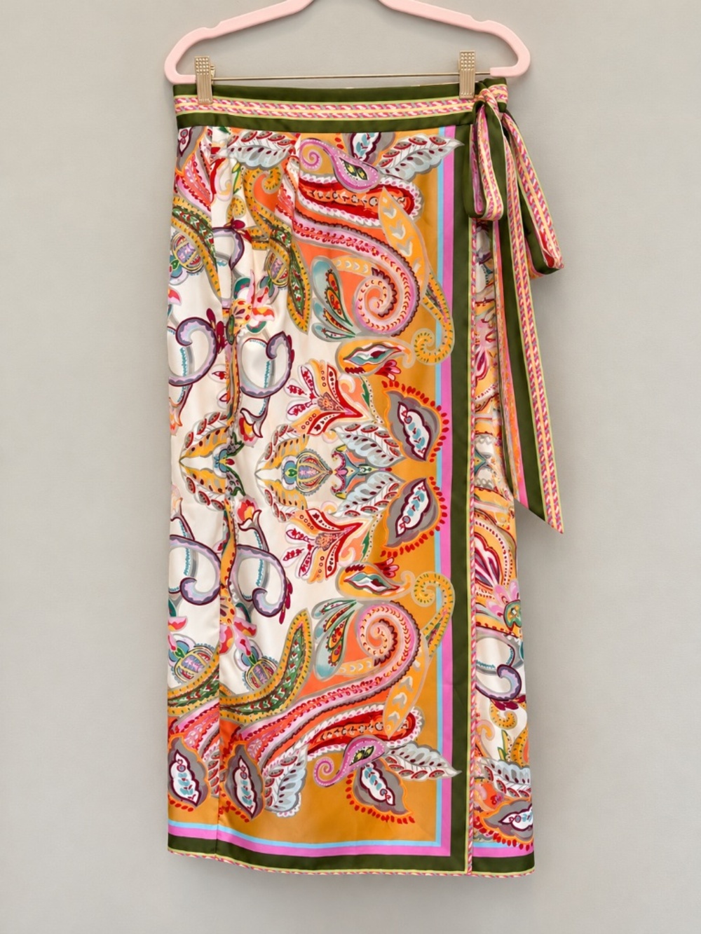 Antonio Melani Pink Scarf Blouse & Clio Scarf Wrap Maxi Skirt Set Medium/8 - Picture 11 of 15